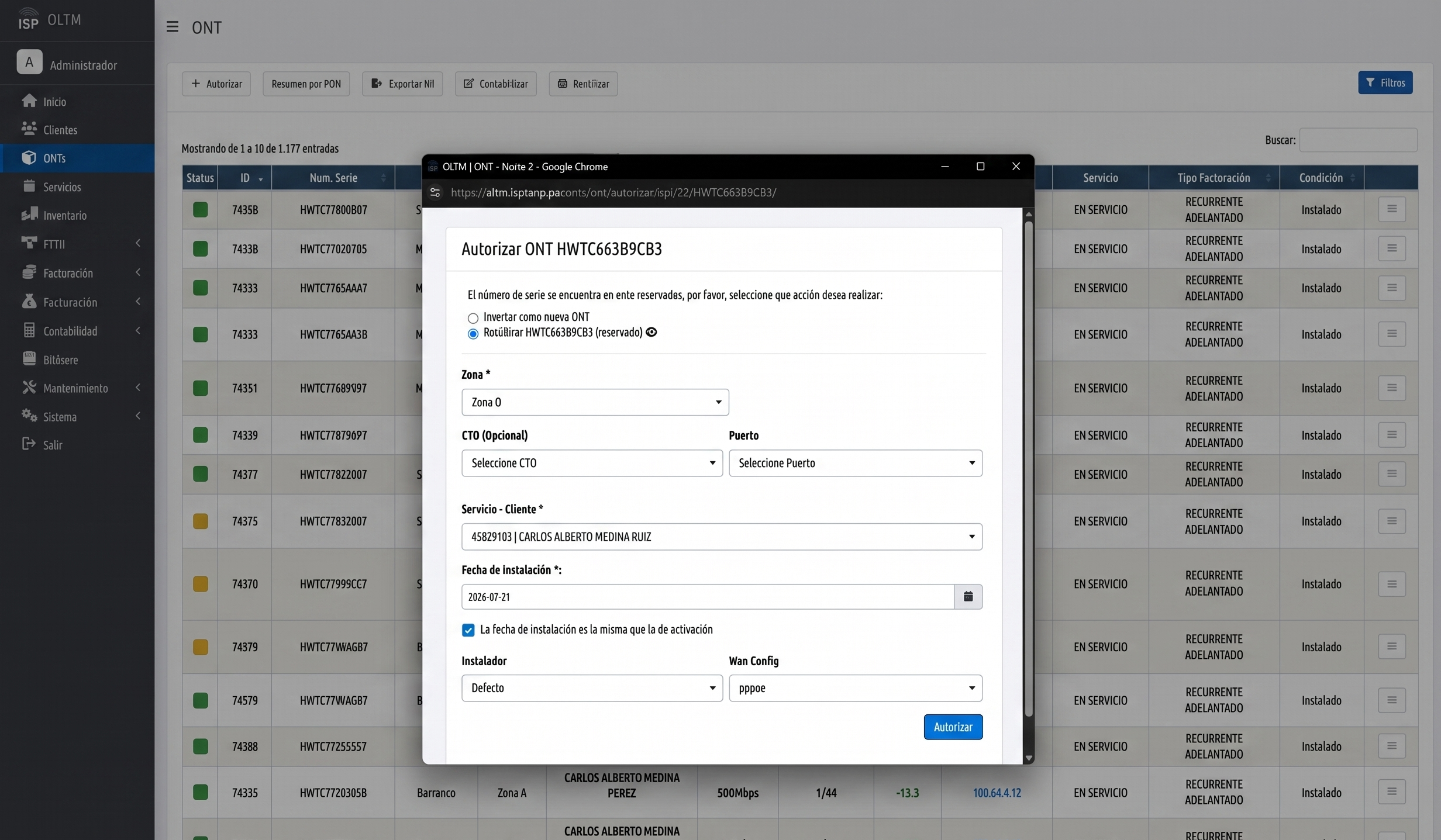 Aprovisionamiento Automatizado - Configuración