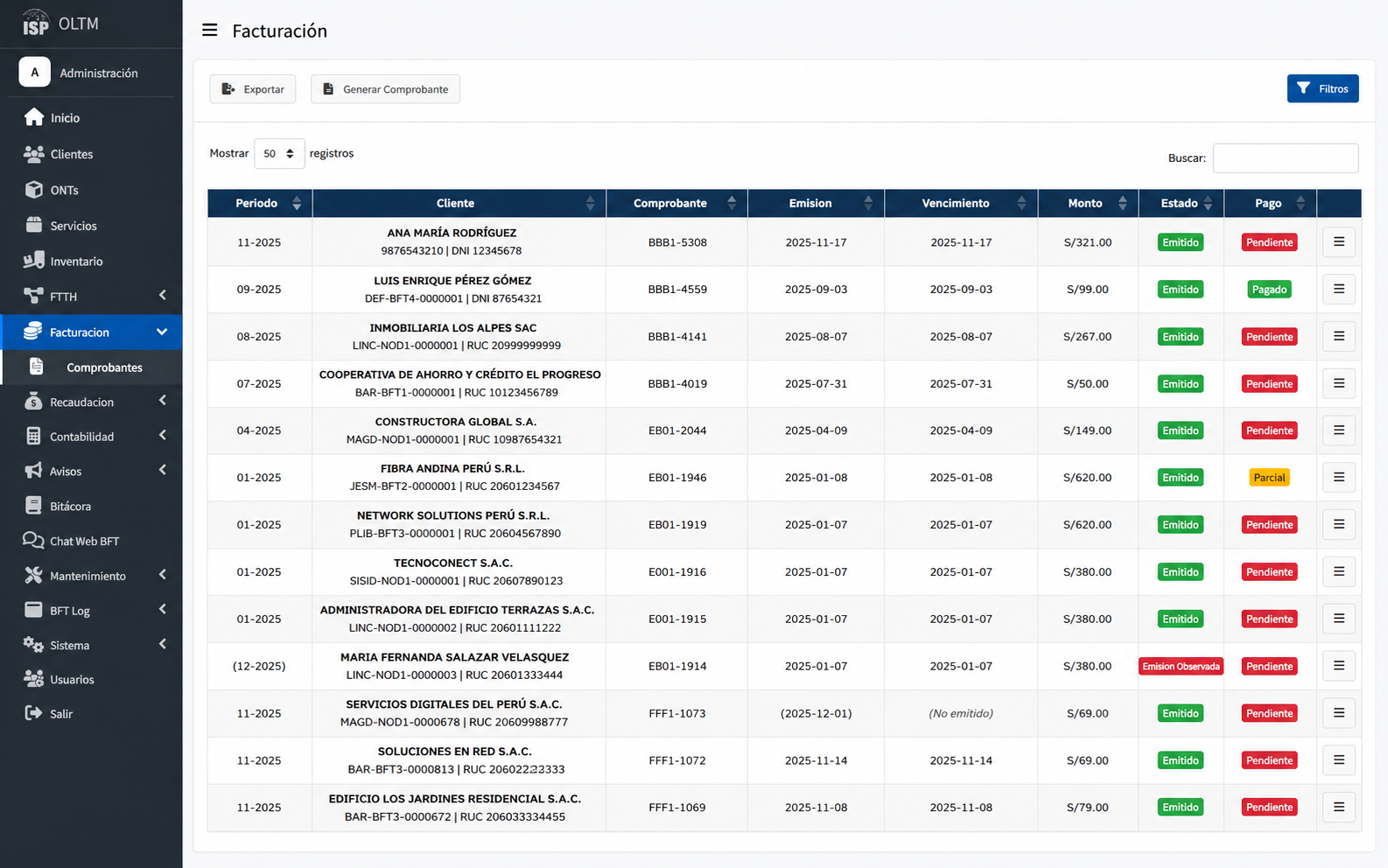 Facturación Electrónica y Recaudación